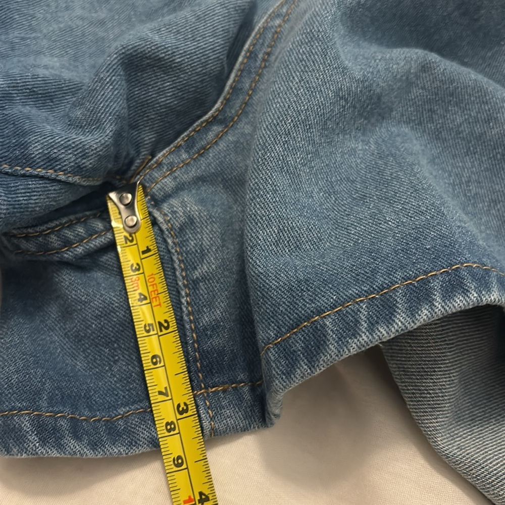 Cider jorts Jean shorts denim SZ 2X plus size baggy oversized light wash NWT - Picture 10 of 16